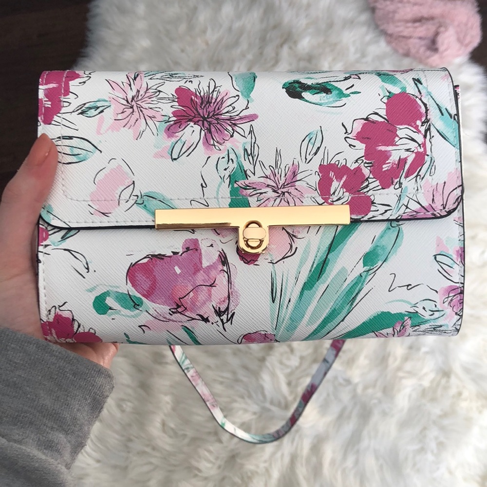 Flower Clutch with Strap